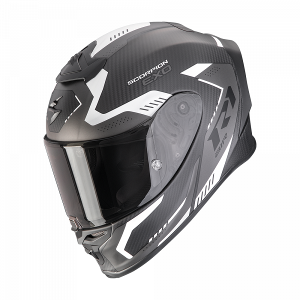 Scorpion EXO-R1 EVO Carbon Air Integralhelm Propel Matt Schwarz / Weiß / Silber (ECE 22-06)