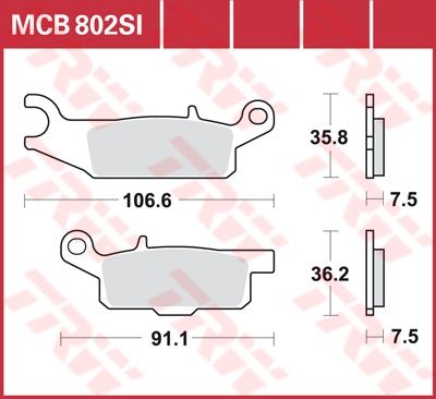 Lucas Scheibenbremsbelag MCB802SI