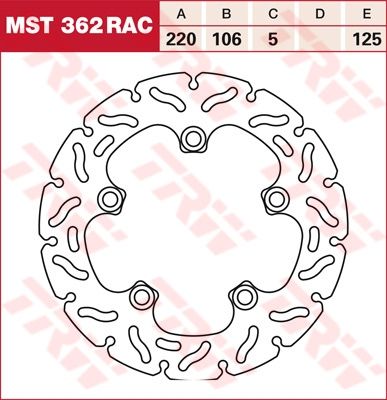 Lucas RACING Bremsscheibe starr MST362RAC