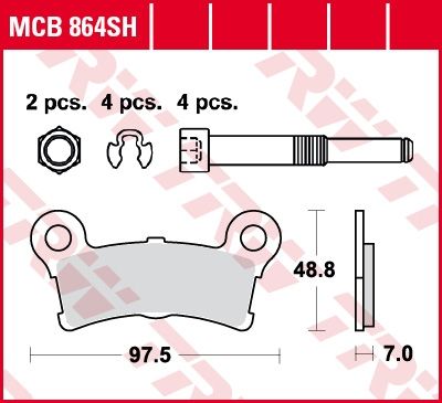 Lucas Scheibenbremsbeläge MCB864SH
