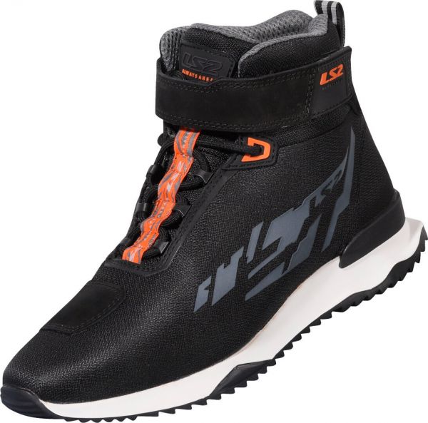 LS2 Acrux Motorrad Halbstiefel Schwarz / Orange