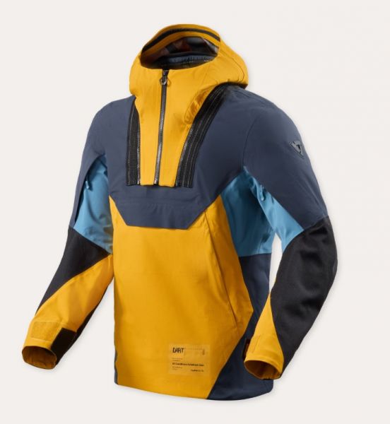 REV'IT! Blackwater 3 H2O Textiljacke wasserdicht Ockergelb / Blau