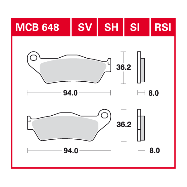 Lucas Scheibenbremsbelag MCB648