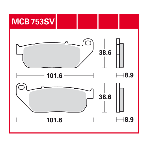 Lucas Scheibenbremsbelag MCB753SV