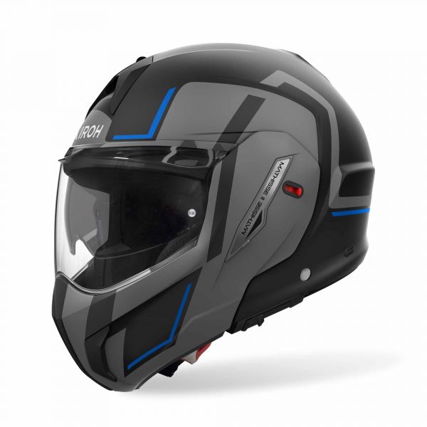 Airoh Mathisse II Genius Klapphelm Mattschwarz / Grau / Blau