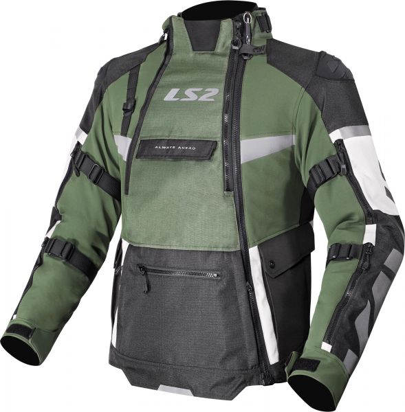 LS2 X-Master wasserdichte Textiljacke Grün / Anthrazit