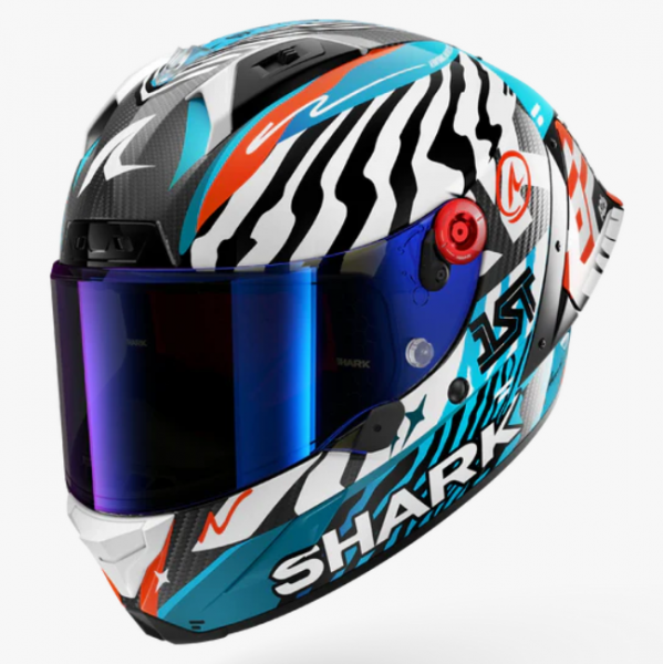 Shark Aeron GP FIM Racing #2 SPEED-FANCY Carbon Weiß / Blau