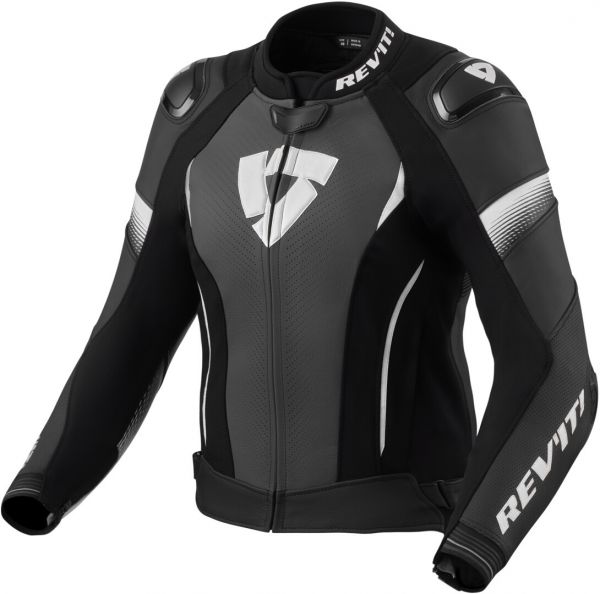REV'IT! Xena 4 Pro Lederjacke Damen Schwarz / Weiß