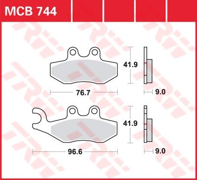 Lucas Scheibenbremsbelag MCB744