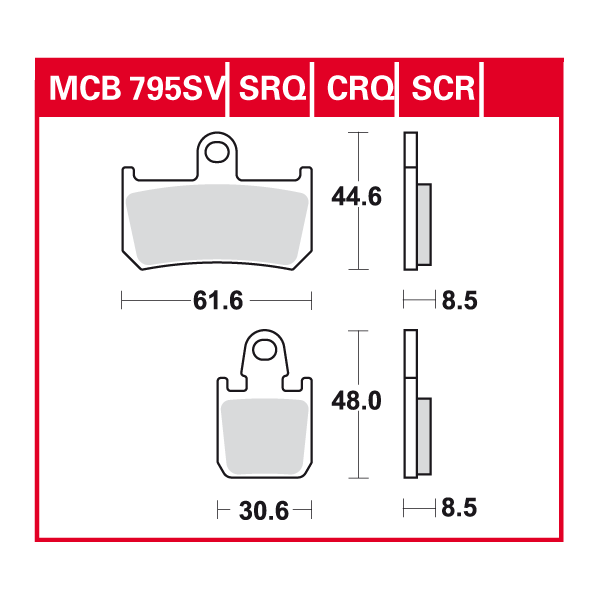 Lucas Scheibenbremsbelag MCB795CRQ