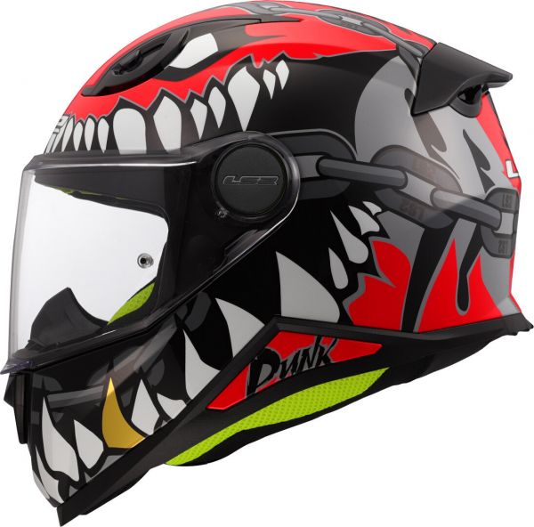 LS2 FF812 Kid Punk Kinder Helm Grau / Rot