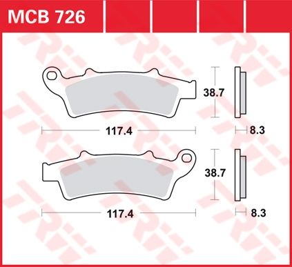 Lucas Scheibenbremsbelag MCB726