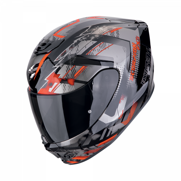 Scorpion Exo-391 Clutter Schwarz / Rot (ECE 22-06)