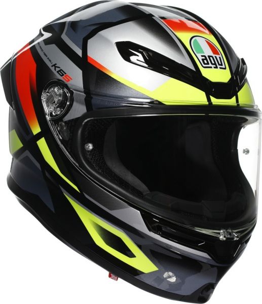 AGV K6 S Integralhelm Erazer Schwarz / Rot / Fluogelb