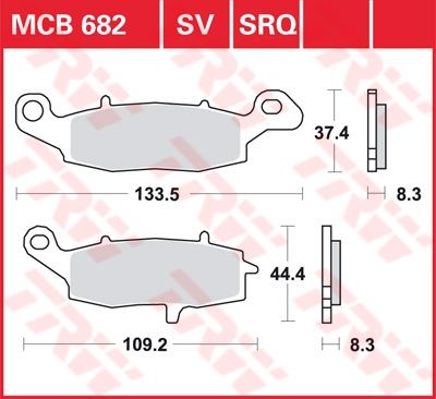 Lucas Scheibenbremsbelag MCB682