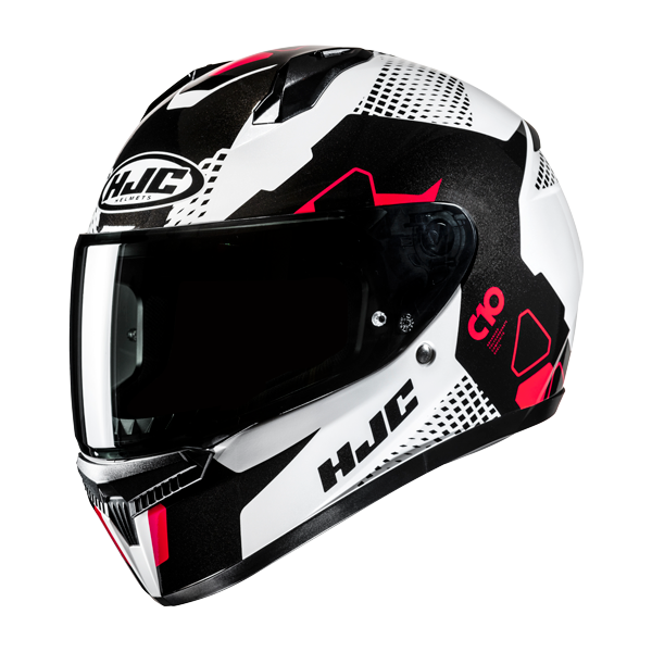 HJC C10 Integralhelm Aspa MC1 Schwarz Weiß Pink