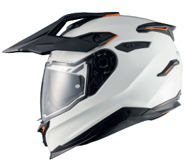 NEXX Y.TRAVl Plain Adventurehelm Weiß Gloss