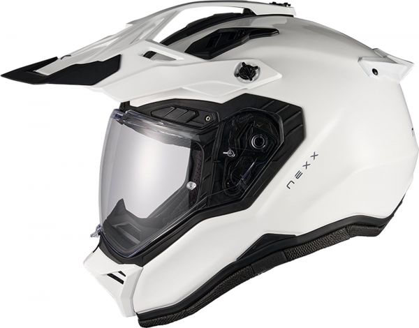 NEXX X.Rally Plain Adventurehelm Weiß