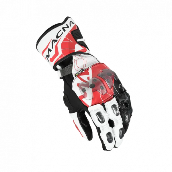 Macna Powertrack 2.5 Rennhandschuhe Schwarz / Rot / Weiß