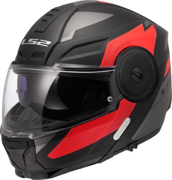 LS2 FF902 Scope II Klapphelm Duria Matt Schwarz / Rot - ECE 22-06
