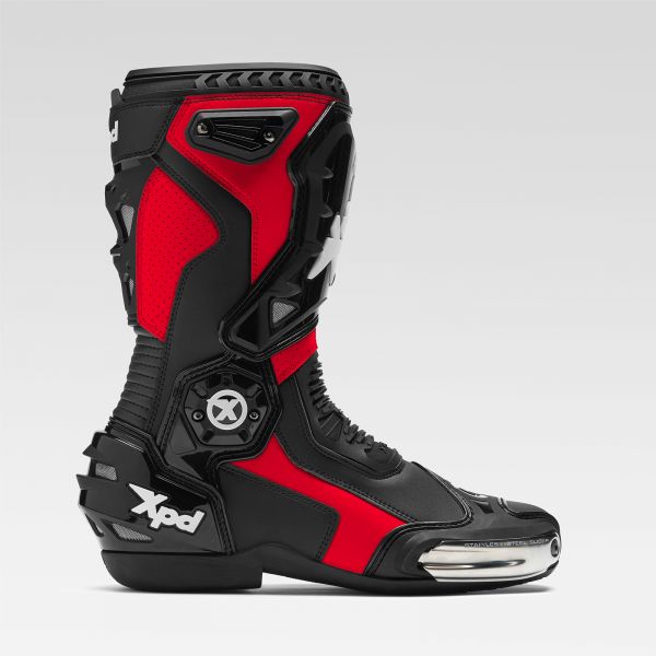 XPD XP6-S Motorradstiefel Schwarz / Rot