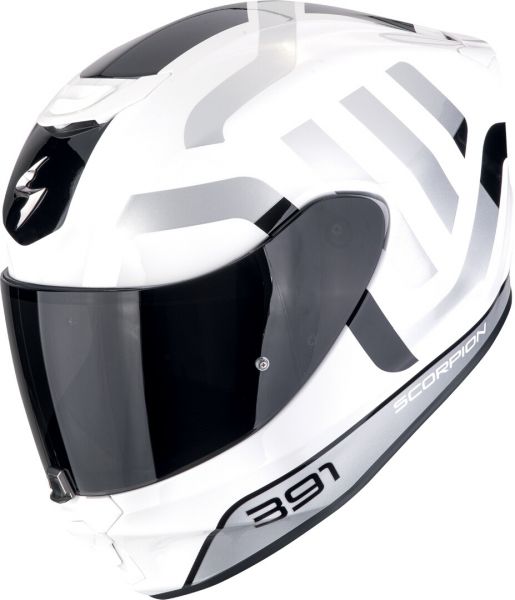 Scorpion Exo-391 Integralhelm Arok Weiß / Schwarz / Silber (ECE 22-06)