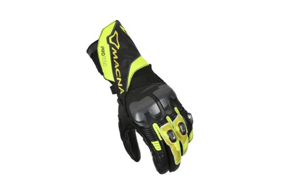 Macna Protego Motorradhandschuhe Schwarz / Gelb