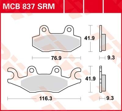 Lucas Scheibenbremsbeläge MCB837SRM