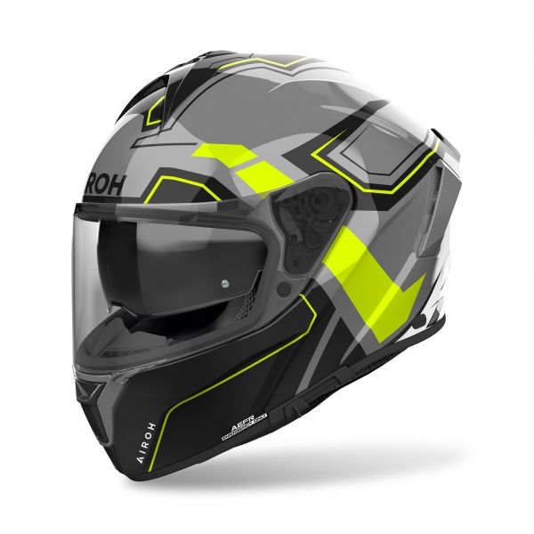 Airoh Spark 2 Dart Integralhelm Grau / Schwarz / Fluogelb