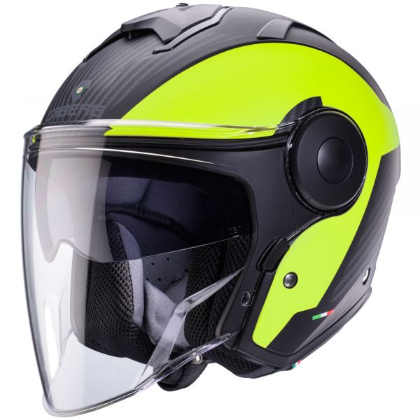 Caberg Soho Milano Jethelm Mattschwarz / Fluogelb