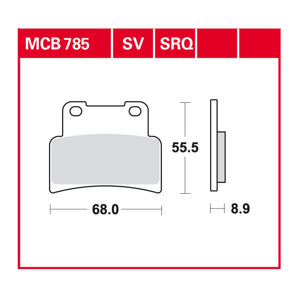 Lucas Scheibenbremsbelag MCB785SRQ
