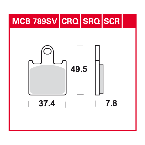 Lucas Scheibenbremsbelag MCB789SRQ