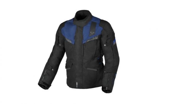 Macna Zastro Adventure-Jacke Schwarz / Blau