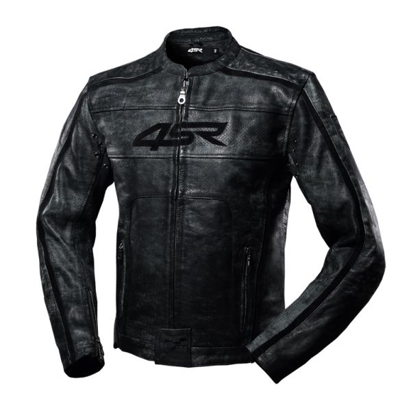 4SR Bobber Lederjacke Schwarz