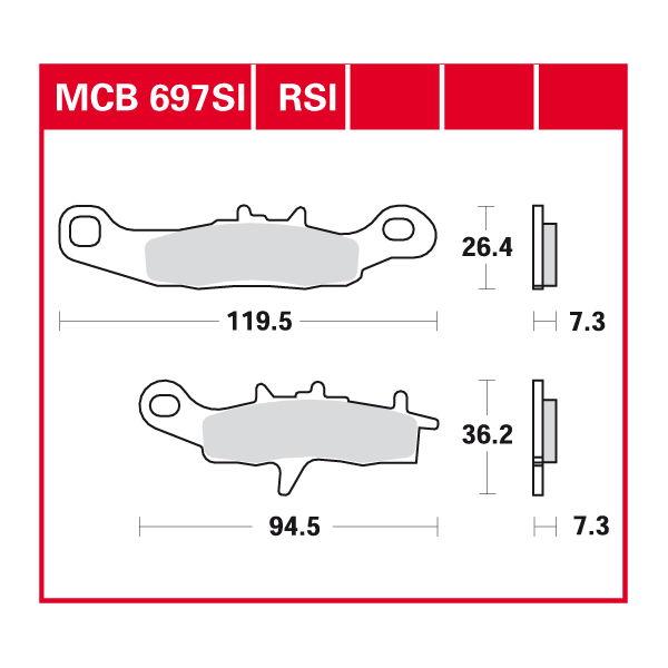 Lucas Scheibenbremsbelag MCB697RSI