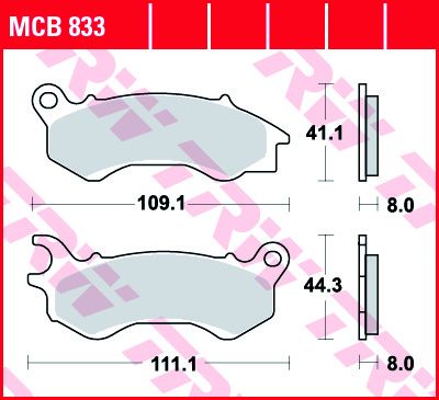 Lucas Scheibenbremsbeläge MCB833EC