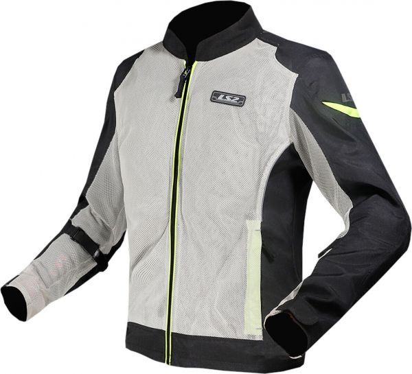 LS2 Airy Motorrad Textiljacke Grau / Gelb