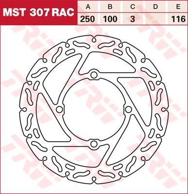Lucas RACING Bremsscheibe starr MST307RAC