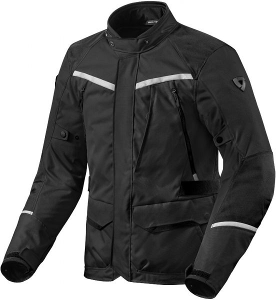 REV'IT! Voltiac 3 H2O Textiljacke Wasserdicht Schwarz / Silber