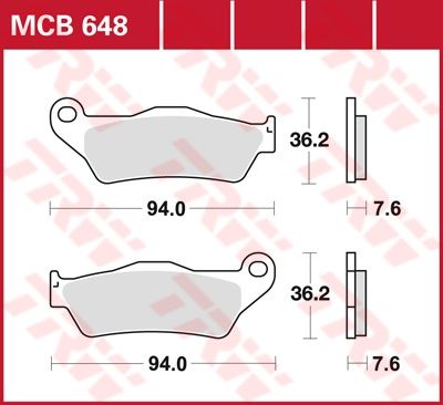Lucas Scheibenbremsbelag MCB648RSI