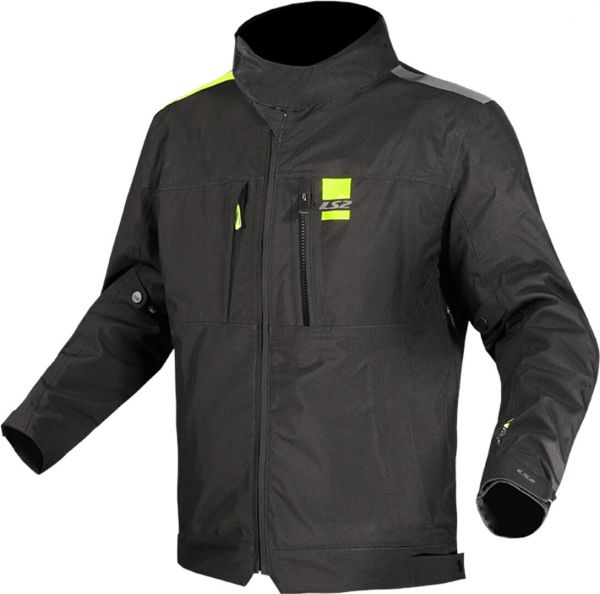 LS2 Titanium Motorrad Textiljacke Damen Schwarz / H-V Gelb