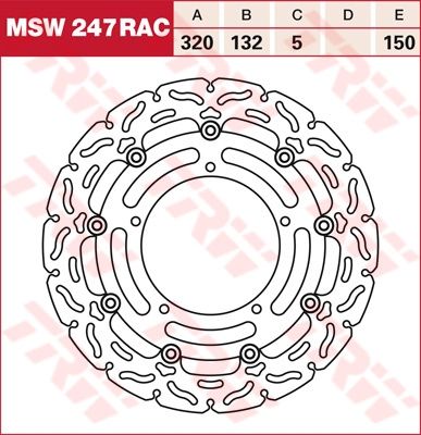 Lucas RACING Bremsscheibe schwimmend MSW247RAC