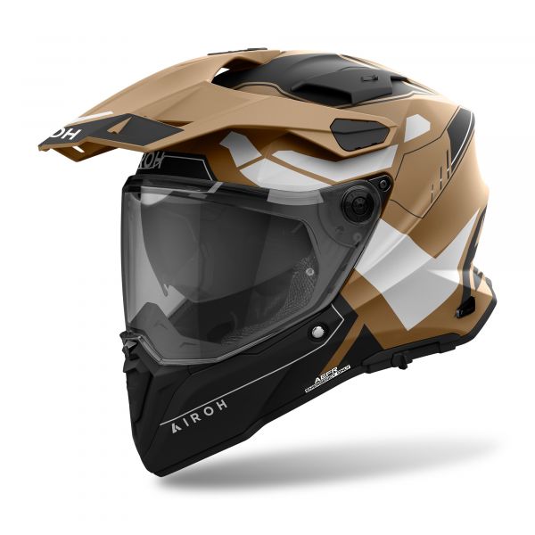 Airoh Commander 2 Reveal Adventurehelm Matt Sand / Schwarz / Weiß
