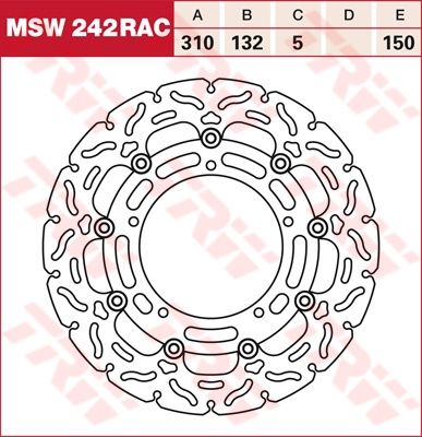 Lucas RACING Bremsscheibe schwimmend MSW242RAC