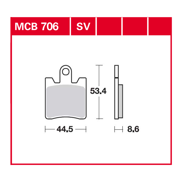 Lucas Scheibenbremsbelag MCB706SV