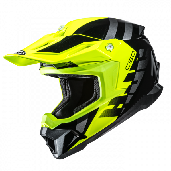 HJC C50 Offroadhelm Mirage MC3H Schwarz / Neongelb