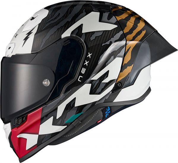 NEXX X.R3R Ziger Carbon Integralhelm Grau Gold