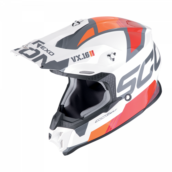 Scorpion VX-16 Evo Air Analog Weiß / Orange (ECE 22-06)