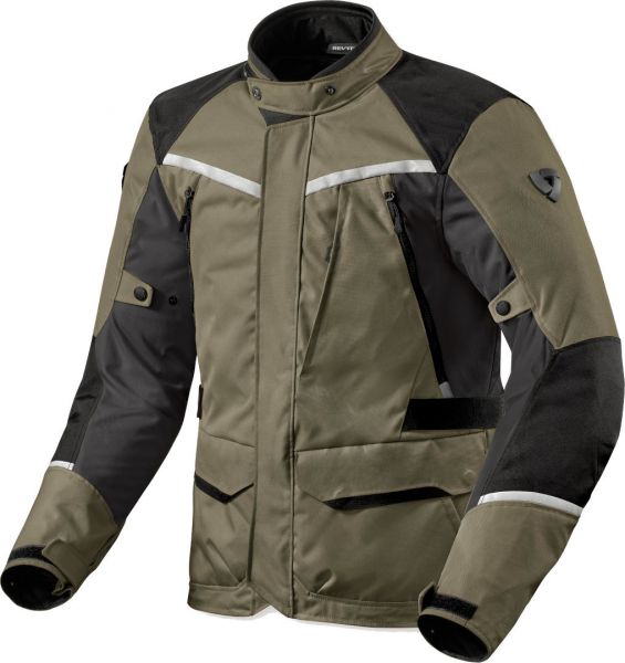 REV'IT! Voltiac 3 H2O Textiljacke Wasserdicht Grün / Anthrazit