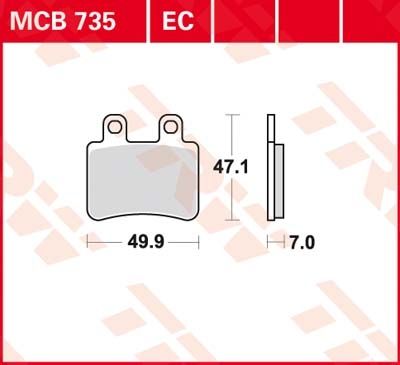 Lucas Scheibenbremsbeläge MCB735EC